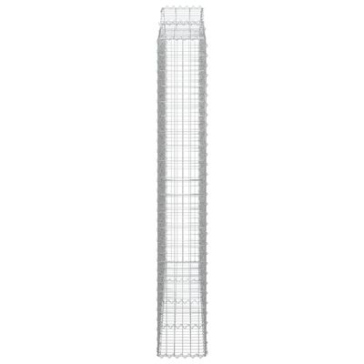 vidaXL Cestos gabião arqueados 3pcs 200x30x200/220cm ferro galvanizado