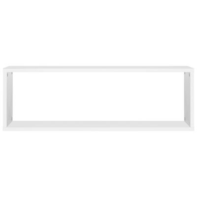 vidaXL Estantes parede cúbicas 4pcs deriv. madeira 80x15x26,5cm branco