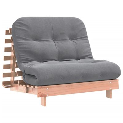 vidaXL Sofá-cama futon c/ colchão 100x206x11 cm madeira douglas maciça