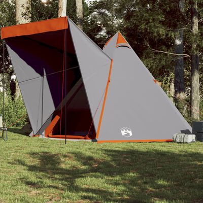 vidaXL Tenda familiar tipi para 6 pessoas impermeável cinzento