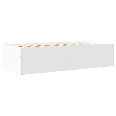 vidaXL Sofá-cama c/ gavetas 90x190 cm derivados de madeira branco