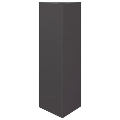 vidaXL Vaso/floreira de jardim triangular 30x26x75 cm aço preto