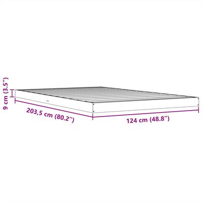 vidaXL Estrutura de cama 120x200 cm madeira pinho maciça castanho cera