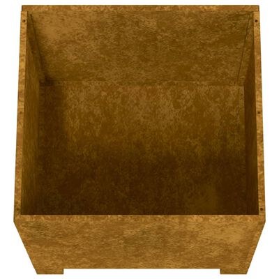 vidaXL Vaso/floreira com pernas 49x47x50 cm aço corten cor enferrujado