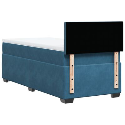 vidaXL Cama boxspring com colchão 80x200 cm veludo azul