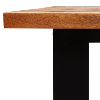 vidaXL Mesa de jantar c/ bordas vivas 200x90x75 cm acácia maciça