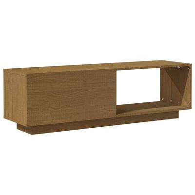 vidaXL Móvel de TV 110x30x33,5 cm pinho maciço castanho mel