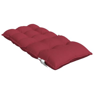 vidaXL Almofadões cadeira encosto baixo 4 pcs oxford vermelho-tinto