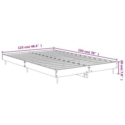 vidaXL Estrutura cama s/ colchão derivados madeira carvalho castanho