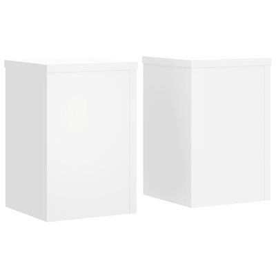 vidaXL Suportes p/ plantas 2 pcs 20x20x30 cm derivados madeira branco