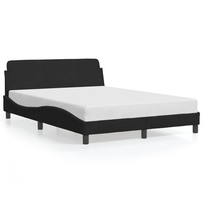 vidaXL Estrutura de cama c/ cabeceira 120x200 cm veludo preto