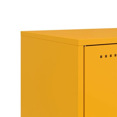 vidaXL Móvel de TV 68x39x60,5 cm aço amarelo mostarda