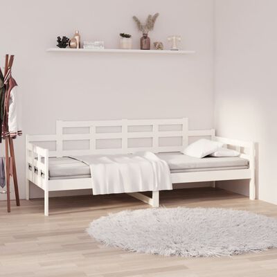 vidaXL Sofá-cama 80x200 cm madeira de pinho maciça branco