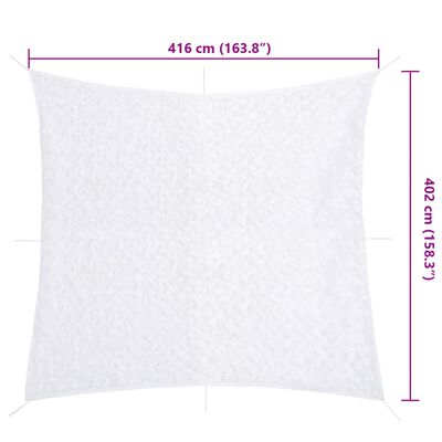 vidaXL Rede de camuflagem com saco de arrumação 416x402 cm branco