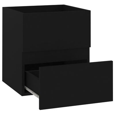 vidaXL Armário de lavatório 41x38,5x45 cm derivados de madeira preto