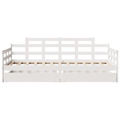 vidaXL Sofá-cama com gavetas 80x200 cm madeira de pinho maciça