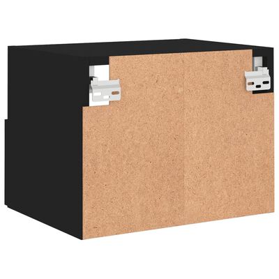 vidaXL Móveis de parede p/ TV 2 pcs 40x30x30cm derivados madeira preto