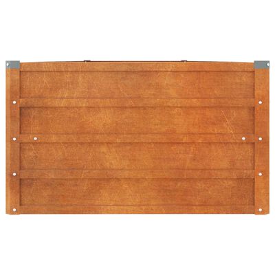 vidaXL Canteiro de jardim 400x80x45 cm aço corten cor enferrujado