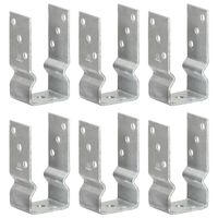 vidaXL Âncoras de vedação 6 pcs 7x6x15 cm aço galvanizado prateado