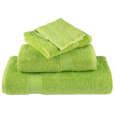 vidaXL Toalhas mãos premium SOLUND 10 pcs 30x30cm 600 g/m2 verde maça