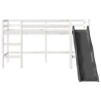 vidaXL Cama alta p/ criança sem colchão 80x200 cm pinho maciço branco