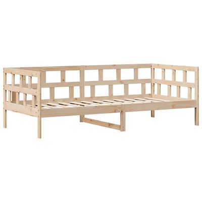 vidaXL Sofá-cama com gavetas 90x200 cm madeira de pinho maciça