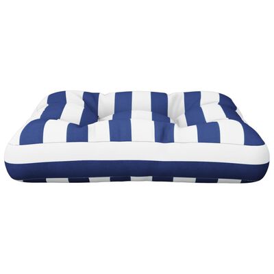 vidaXL Almofadão para paletes 58x58x10 cm tecido oxford azul/branco