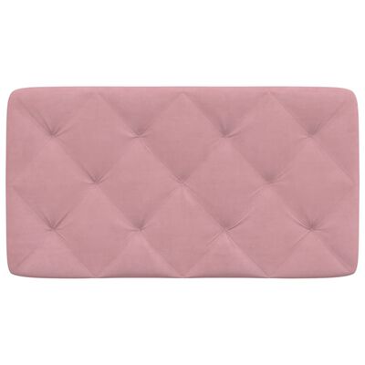 vidaXL Almofadão de cabeceira 80 cm veludo rosa