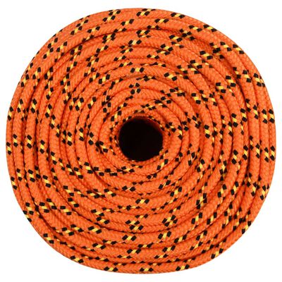 vidaXL Corda de barco 10 mm 100 m polipropileno laranja