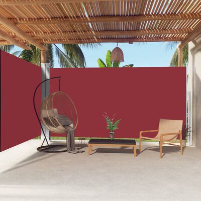 vidaXL Toldo lateral retrátil 200x600 cm vermelho