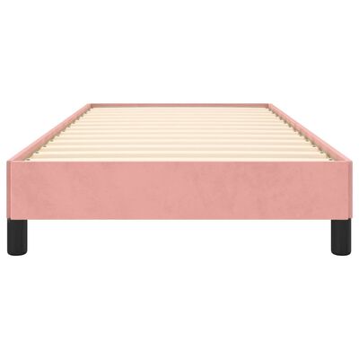 vidaXL Estrutura de cama 100x200 cm veludo rosa