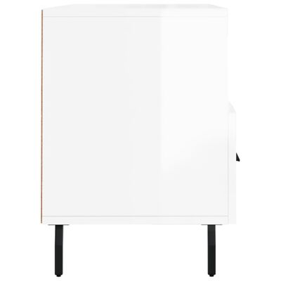 vidaXL Móvel para TV 102x36x50 cm derivados madeira branco brilhante