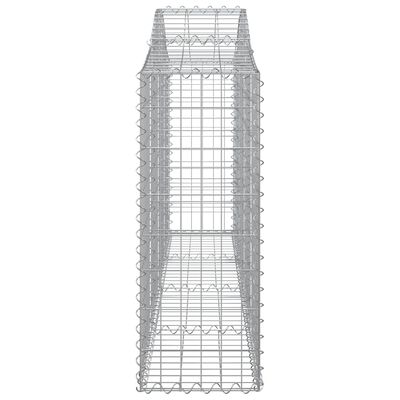 vidaXL Cestos gabião arqueados 40pcs 200x30x80/100cm ferro galvanizado