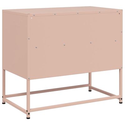 vidaXL Móvel de TV 68x39x60,5 cm aço rosa