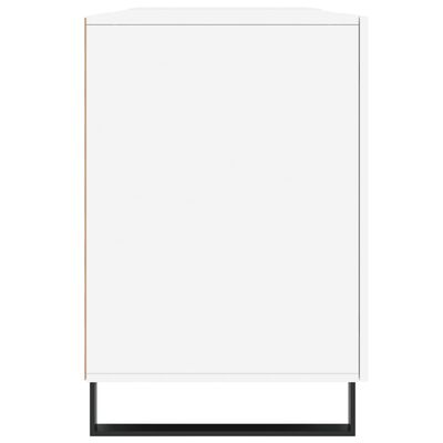 vidaXL Secretária 140x50x75 cm derivados de madeira branco brilhante