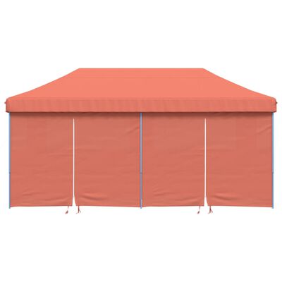 vidaXL Tenda p/ festas pop-up dobrável 4 paredes laterais terracotta