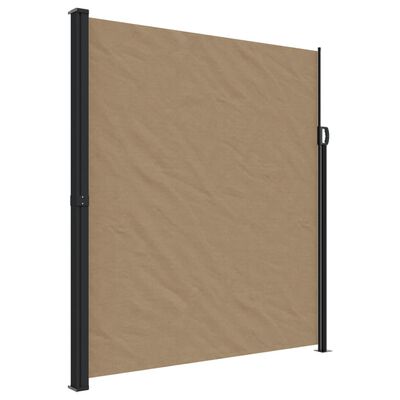 vidaXL Toldo lateral retrátil 220x500 cm cinzento-acastanhado