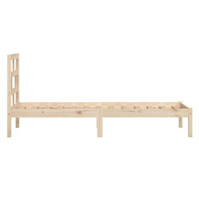 vidaXL Estrutura de cama pequena solteiro 75x190 cm madeira maciça