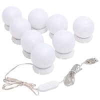 vidaXL Iluminação de espelho c/ 8 lâmpadas LED branco quente e frio