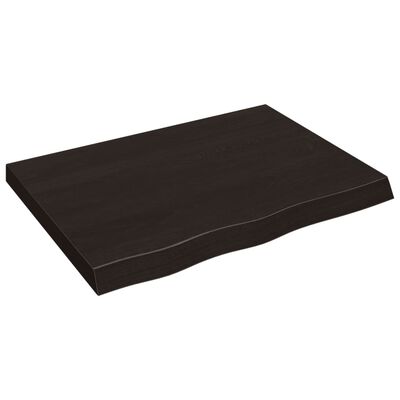 vidaXL Bancada p/ WC 80x60x(2-6)cm madeira tratada maciça castanho