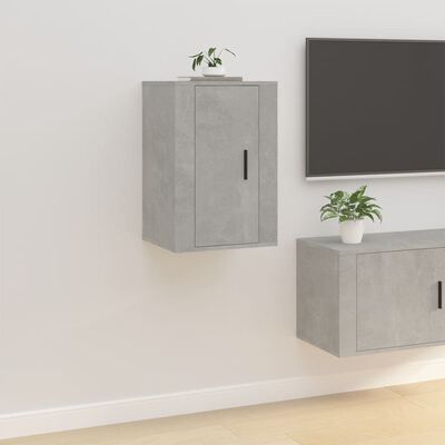 vidaXL Móveis de TV de parede 2 pcs 40x34,5x60 cm cinzento-cimento