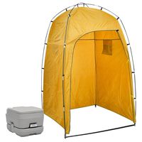 vidaXL Sanita portátil para campismo com tenda 10+10 L