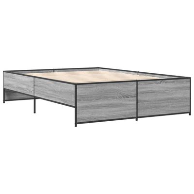 vidaXL Estrutura cama 140x190 cm derivados de madeira/metal