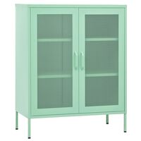 vidaXL Armário de arrumação aço 80x35x101,5 cm verde-hortelã