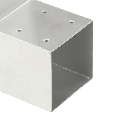 vidaXL Bases para poste em forma de L 4 pcs 71x71 mm metal galvanizado