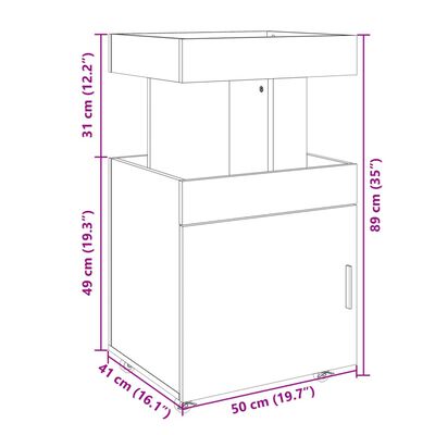 vidaXL Carrinho de bar 50x41x89 cm derivados de madeira branco