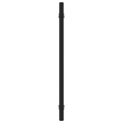vidaXL Puxadores para móveis 5 pcs 224 mm aço inoxidável preto