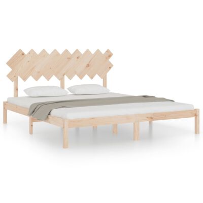 vidaXL Estrutura de cama 180x200 cm super king madeira maciça