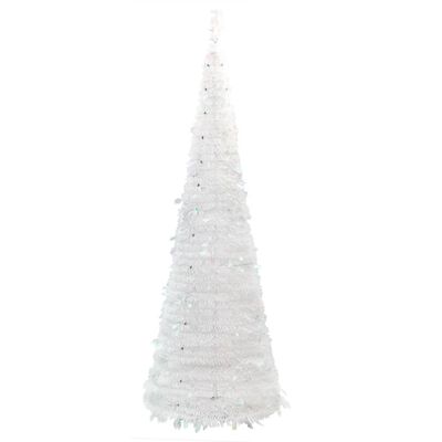 vidaXL Árvore de Natal artificial pop-up c/ 150 luzes LED 180cm branco