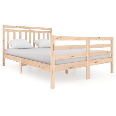 vidaXL Estrutura de cama 140x200 cm madeira maciça